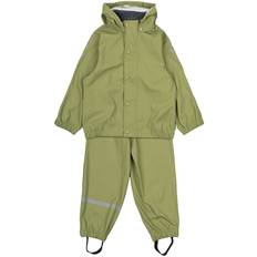 Mikk-Line Regntøj m. Seler - PU - Recycled - Sage - Mikk-Line - 2 år (92) - Regntøj