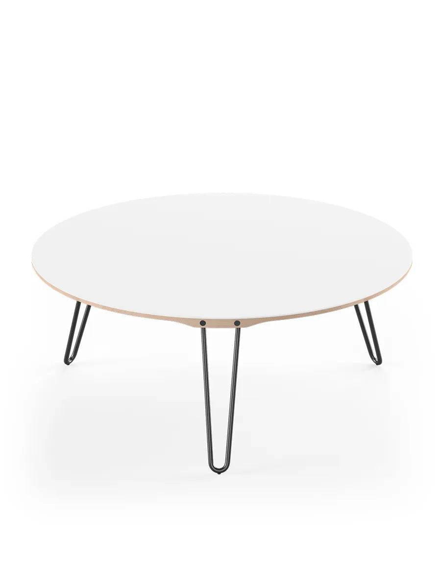 AK1851 Sofabord fra Naver Collection Eg hvidolie / H: 42 cm / Sort pulverlakeret - Jacobsen Plus