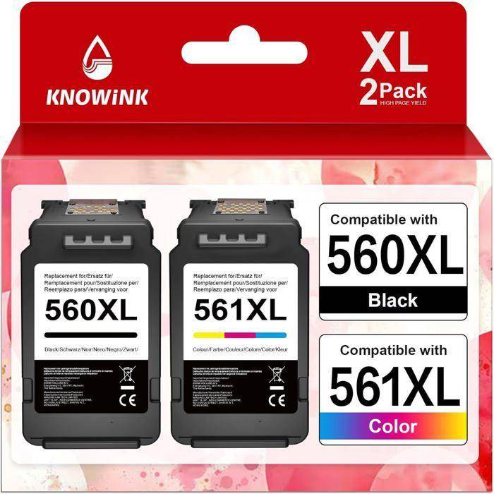 Bläckpatron - 560XL/561XL - Canon Pixma TS5350/TS5351/TS7450 - XL 500s - Smart chip