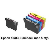 Epson Sampack med 5 styk Epson 503 XL Kompatibel blækpatroner indeholder 54ml ialt.