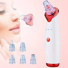 Blackhead Remover, Pore Vacuum Electric Black Head Remover för ansikte Acne Comedon Whitehead Extractor Kit USB-gränssnittstyp med 5 sugkrafter för mä - Vitt (En-Storlek)