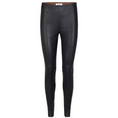 Lucille Stretch Leather Legging | Sort | Læder leggings fra Mos Mosh - M