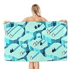 Penguin strandlakan snabbtorkande lätt spahandduk bastu handduk för simning camping resor 80 x 130 cm