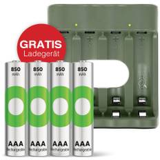 GP B441 Batterioplader med 4x AAA NiMH Genopladelige Batterier - 850mAh