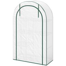 Mini stående drivhus, 4 niveauer, 100 x 45 x 160 cm, hvid