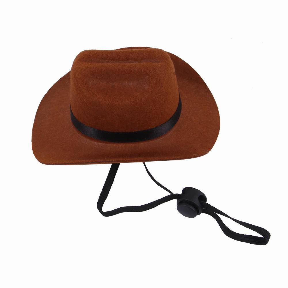 Pet Dog Hat Star Cowboy Hat Husdjurstillbehör Justerbar hunddräkt Top Hat Huvudbonader Pet Hat Hundar Kepsar Pet Solhattar för katter S
