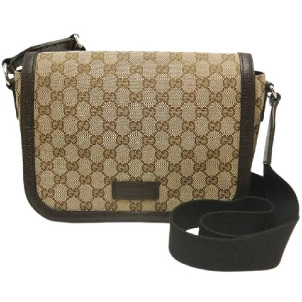Gucci Vintage Pre-owned GG Canvas Skuldertaske - Vintage - Dame - Beige - ONE SIZE - Uld