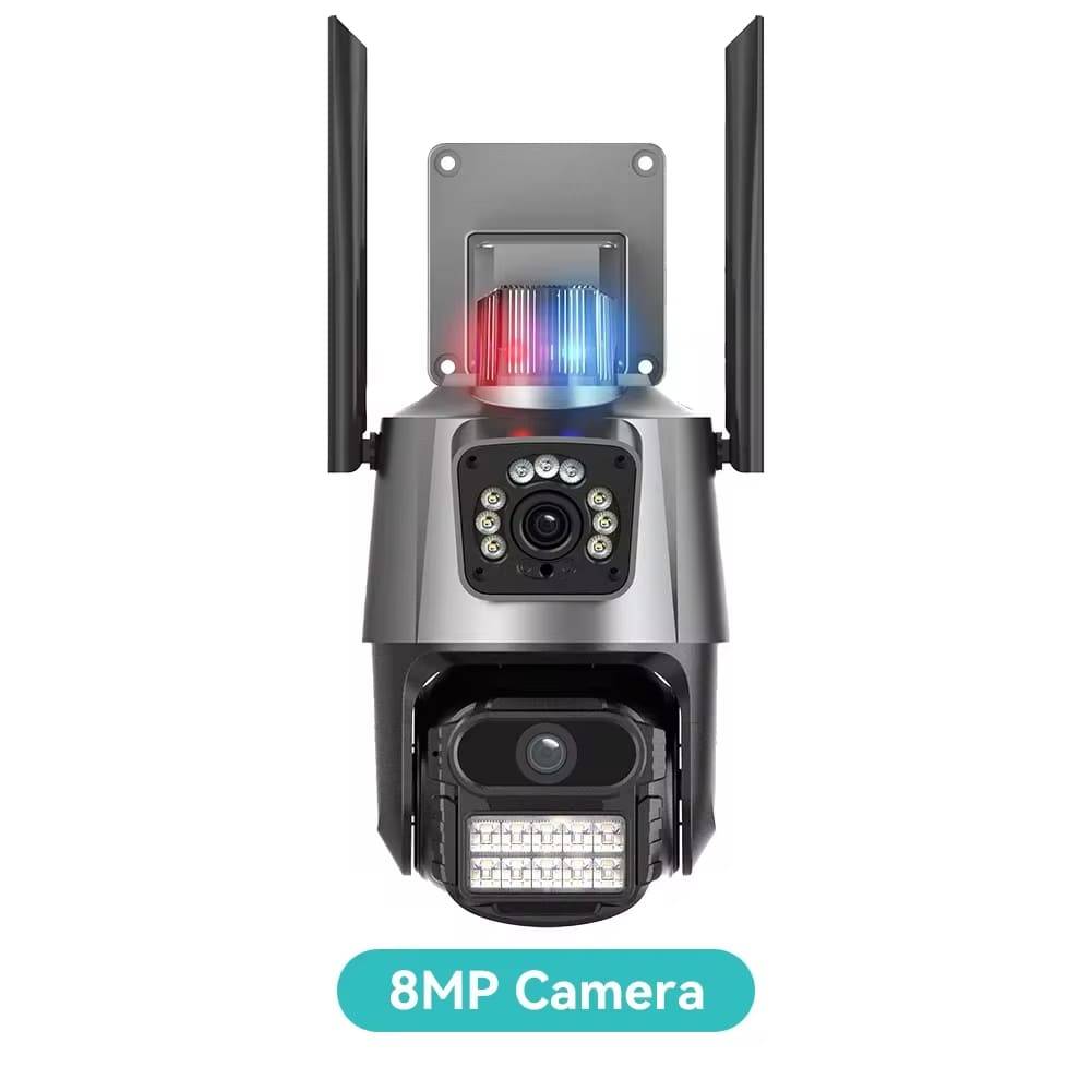 Tre linser Tre skärmar 9MP 6K HD PTZ Wifi IP-kamera Dubbla linser Dubbla skärmar 4K 8MP Auto Motion Tracking ICsee trådlös kamera 8MP Cam