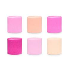 Crepepapper, persika och rosa mix