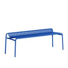 Petite Friture - Week-End Bench Without Armrest, Blue - Havebænke - Studio Brichet-Ziegler - Blå - Metal