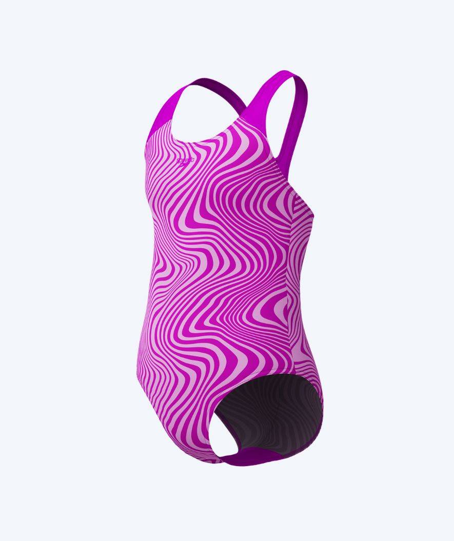 Speedo baddräkt för flickor - Allover Digital Splashback - Rosa - Baddräkt barn