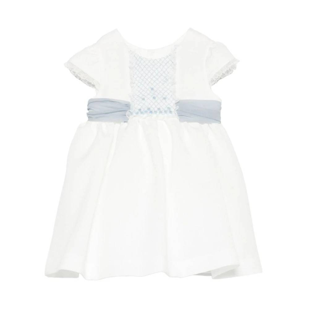 Amaya Amsterdam Bow Dress - Kids - Dame - Hvid - 74 CM - Bomuld