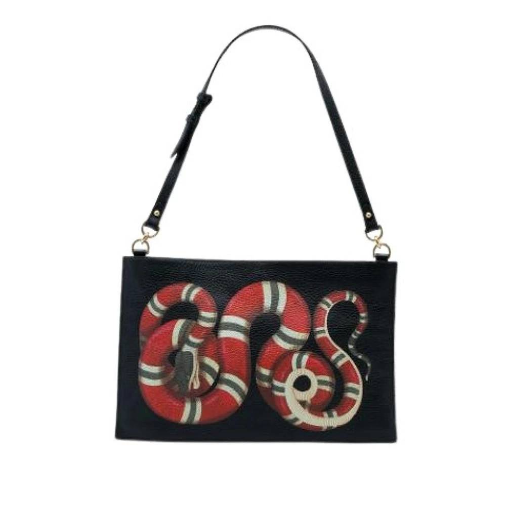 Gucci Vintage - Pre-owned Printed Calfskin Shoulder Bag Vintage - Dam - ONE Size - Läder