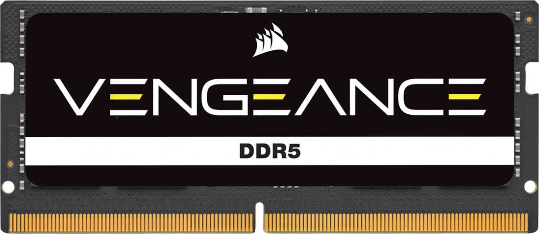CORSAIR VENGEANCE SODIMM DDR5 RAM 32GB 5600MHz CL48 Intel XMP iCUE Compatible Computer Memory Black [1x32GB) - (CMSX32GX5M1A5600C48) svart