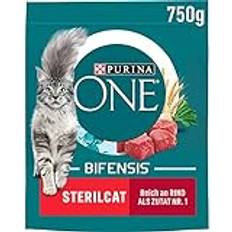 PURINA ONE BIFENSIS STERILCAT kattmat torr för steriliserade katter, rik på nötkött, förpackning med 6 (6 x 750 g)