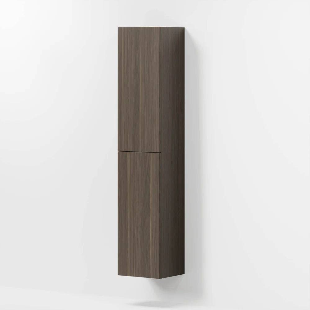 Højskab med klassiske døre - 35x32x174 cm - valnød - Virklund - Default Title