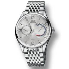 ORIS ARTELIER CALIBRE 111 mekanisk armbåndsur i stål med sølvgrå skive og lænke