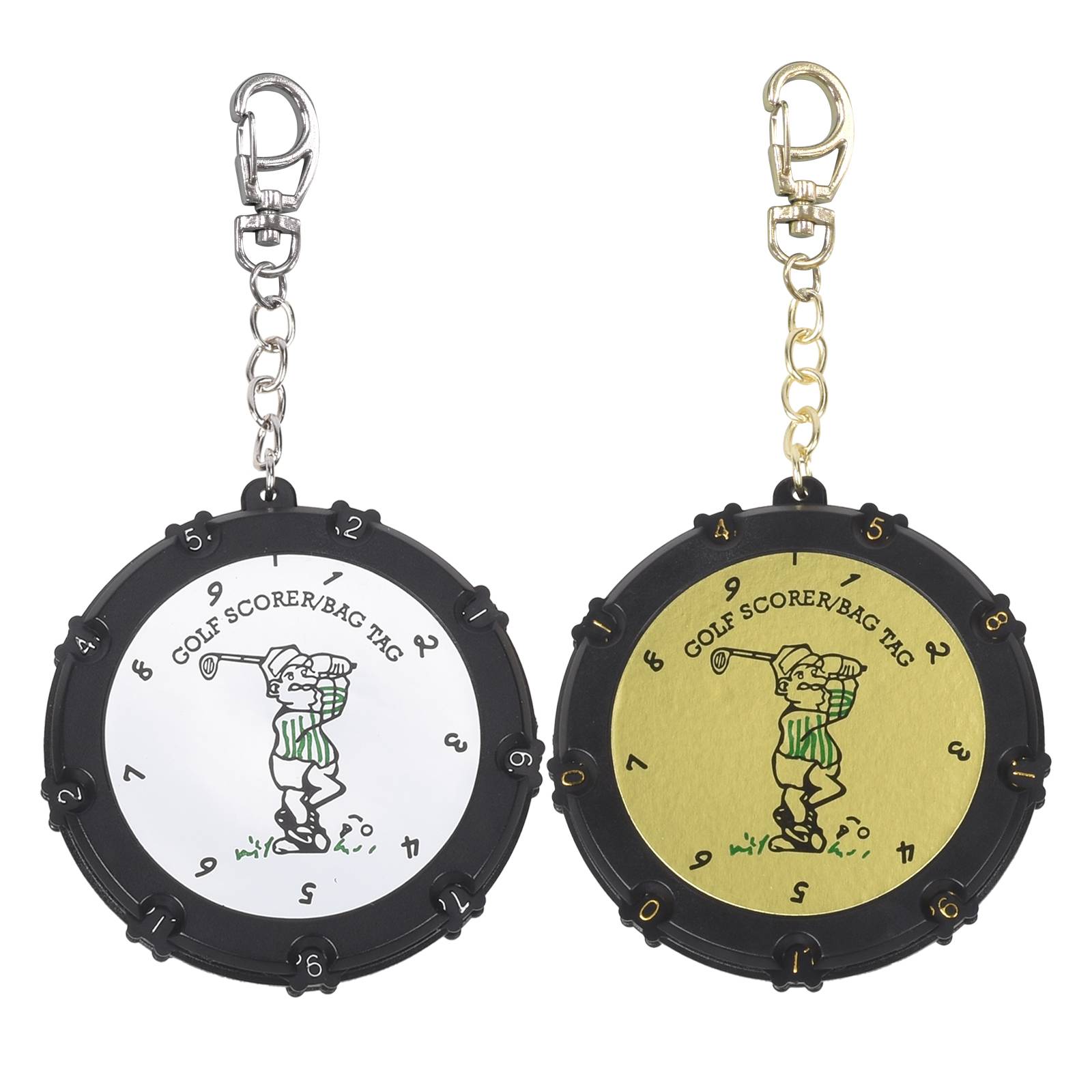 18-Hole Golf Stroke Counter | Golf Score Keeper with Keychain | Portable Golf Putt Tracker | Golf Accessories for Men & Women