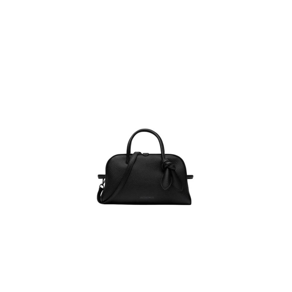 Jacquemus Sort Læder Mini Rejsetaske - Tasker - Dame - Sort - ONE SIZE - Læder