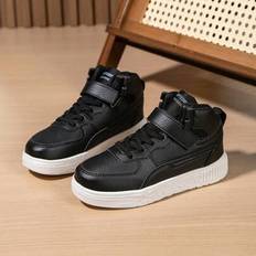 1 par barnsportskor, nya höga skateboardskor, casual, löparskor, moderiktiga och andningsbara för pojkar och flickor - Svart (EUR34,EUR35,EUR36,EUR37,EUR38,EUR39,EUR40,EUR26,EUR27,EUR28,EUR29,EUR30,EUR31,EUR32,EUR33)