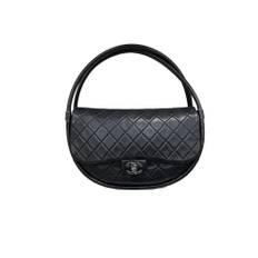 Chanel Vintage, Pre-owned, Dame, Sort, ONE SIZE, Læder, Hula Hop Sort L?der Chanel Taske