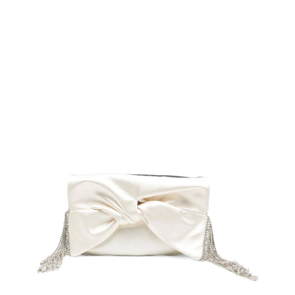 Anya Hindmarch - Crystal Fringes Bow Clutch Väskor - Dam - ONE Size - Mocka