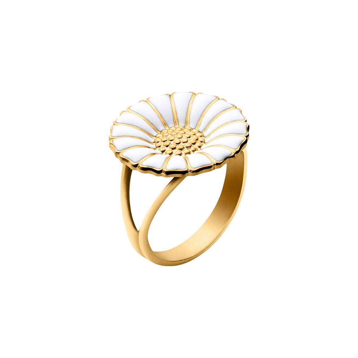Georg Jensen Daisy Forgyldt Sølvring 18mm 2000031300 Str.53