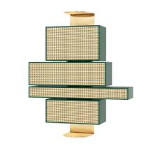 Gebruder Thonet Vienna - NYNY Unit, Dark Green D23, Lacquered Beech, Woven Cane - Hyllor - Storagemilano - Grön - Metall/Trä