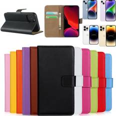 iPhone 14 Pro/ProMax/Plus skal pung etui kortholder -