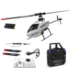 JOYARCH C129V2 Fjärrkontroll helikopter med 6-axlad gyro, 2,4 GHz 4CH RC militärflygplan 360° 3D-flip-ps, en nyckel ta av/landning för vuxna och nybörjare