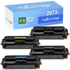 MYCARTRIDGE 207X Toner ( MIT CHIP ) Ersatz für HP 207X 207A kompatible für hp Color Laserjet pro MFP m283fdw m255dw m282nw W2210X W2211X W2212X W2213X Schwarz Cyan Gelb Magenta 4-Pack