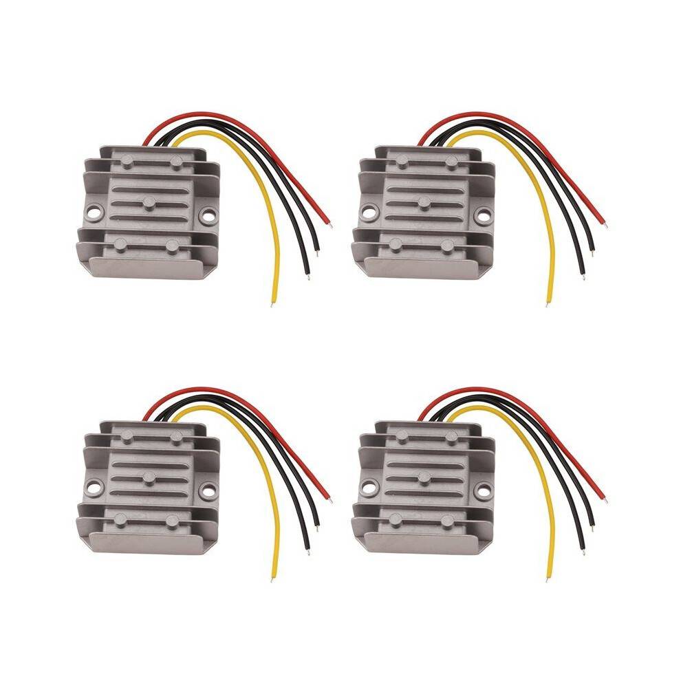 4X 24V to 12V Converter, Voltage Buck Converter 5A 60W, Step Down Transformer Waterproof with Aluminum Shell