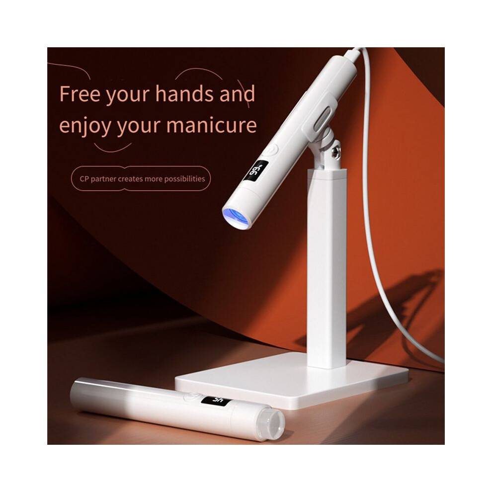 UV Light for Gel Nails, U V LED Nail Lamp Handheld with Stand, Portable Nail Dryer Rechargeable USB Cordless