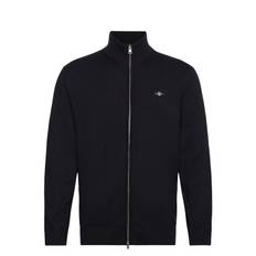 GANT Casual Cotton Zip Cardigan Svart
