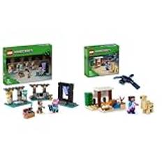 LEGO Minecraft Die Waffenkammer, Gaming-Set mit Heldenfiguren & Minecraft Steves Wüstenexpedition, Set zum Videospiel für Jungs und Mädchen