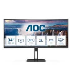 AOC V5 CU34V5C 86,4 cm (34″) 3440 x 1440 pixel Wide Quad HD LED Sort