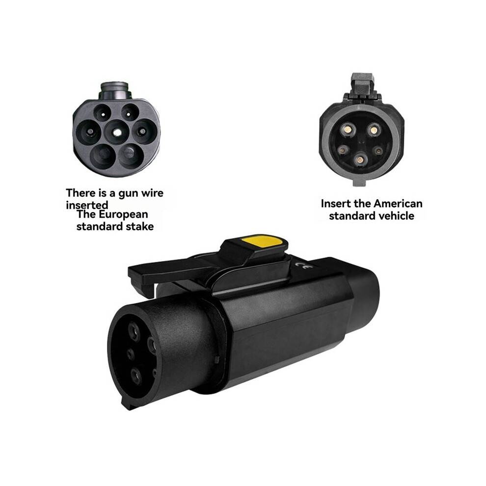 Type 2 to Type 1/J1772 EV Adapter, 32A EV Charging Cable Adapter Charger for Electric Car Converter Car Charger Adapter