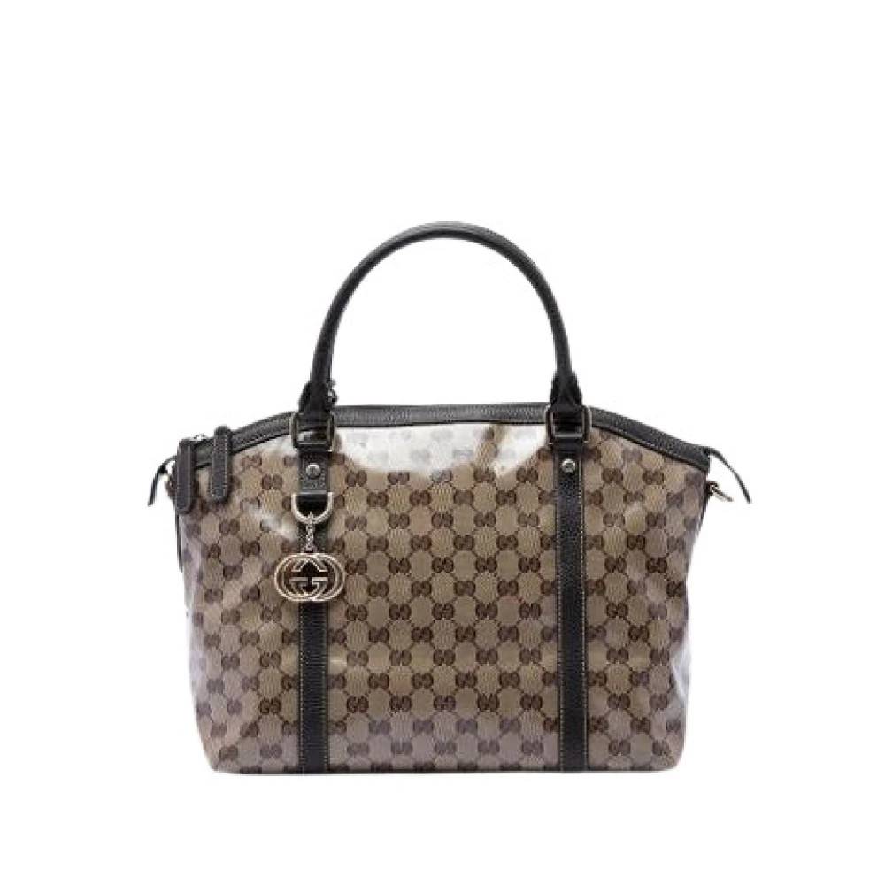 Gucci Vintage Pre-owned Satchel - Vintage - Dame - Beige - ONE SIZE - Læder
