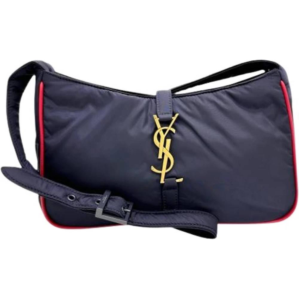 Yves Saint Laurent Vintage Pre-owned Le Cassettes Nylon Skuldertaske - Vintage - Dame - Blå - ONE SIZE - Uld