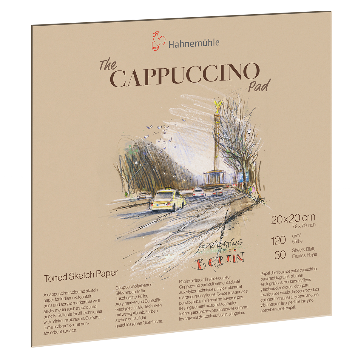Hahnemühle The Cappuccino Pad Skissblock 20x20 cm 120g