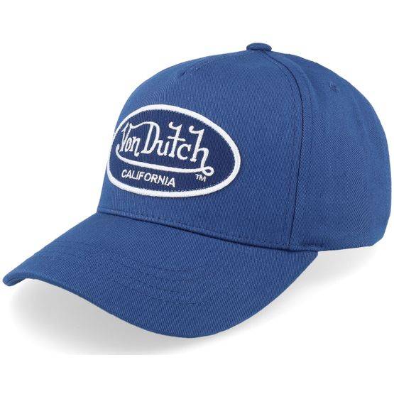 Von Dutch - Blå adjustable Keps - Kids Oval Patch Baseball Cap Blue A-Frame Adjustable @ Hatstore
