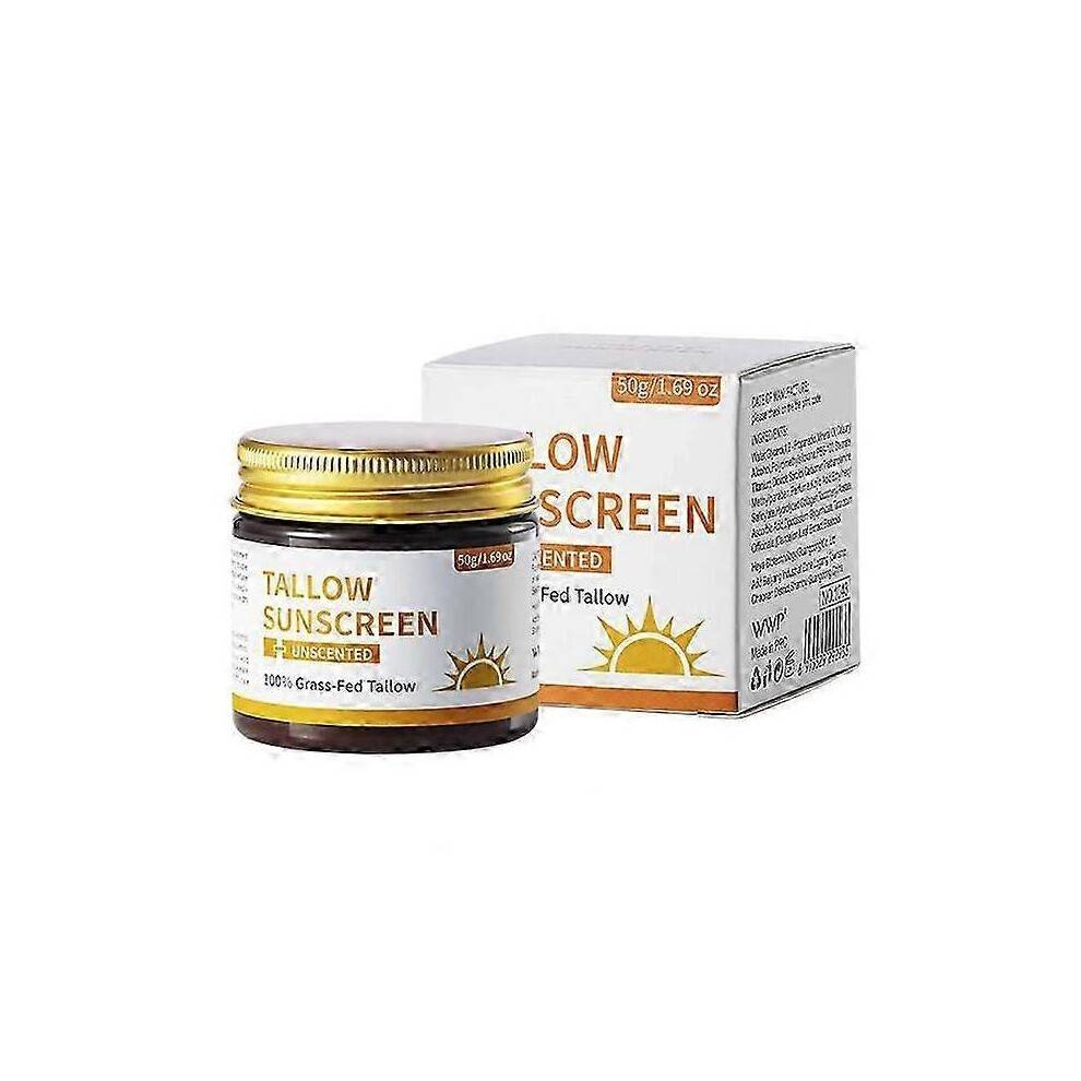Beef Tallow and Zinc Sun Balm - Beef Tallow for Skin Instant Sun Protection, Beef Tallow Sunscreen for Face & Body Non Greasy Formula, Beef Tallow Moi