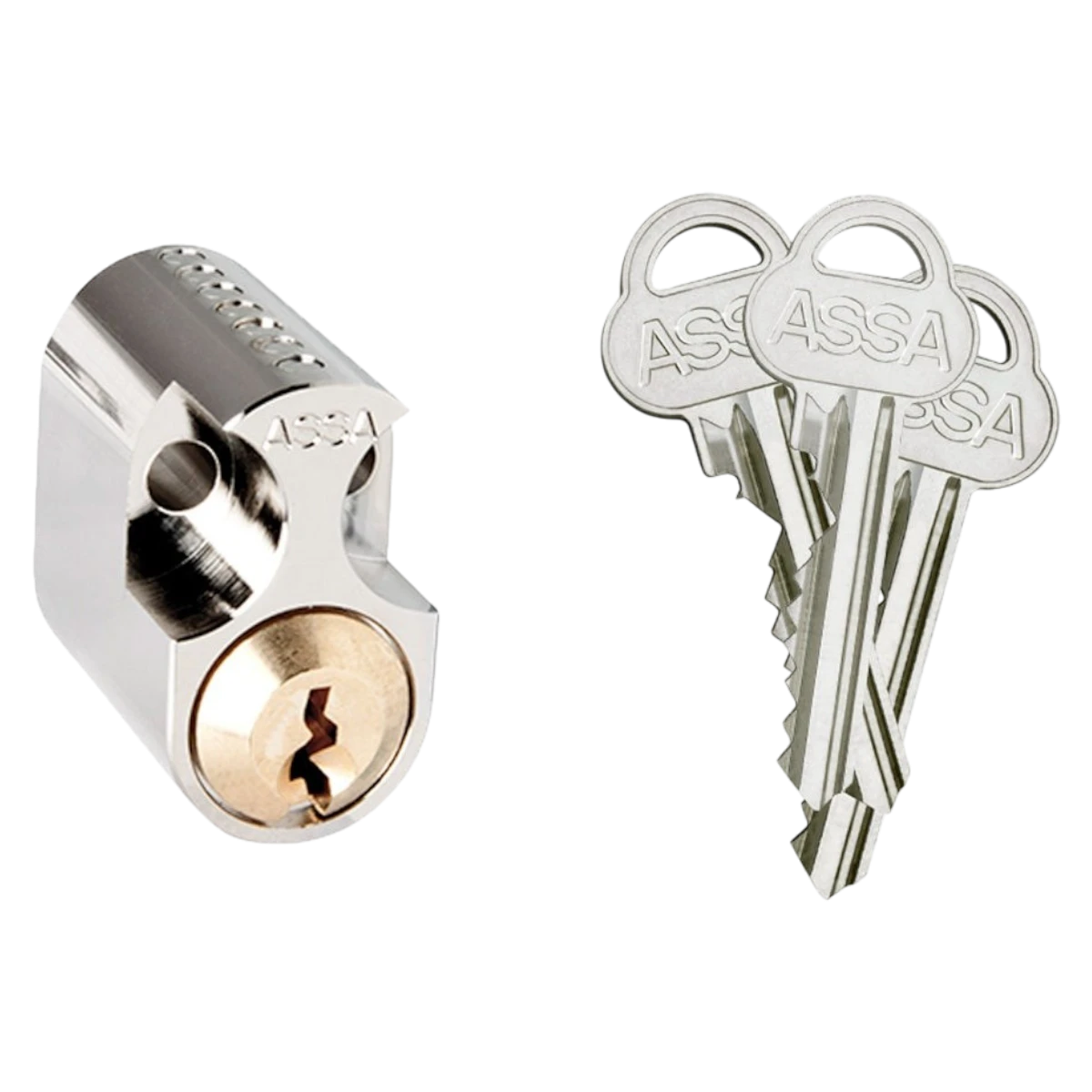 Oval enkelcylinder ASSA 703 för insidan-Matt mässing