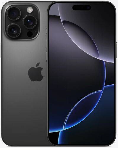 iPhone 16 Pro Max | 256 GB | Dual-SIM (eSIM, Nano-SIM) | svart titan