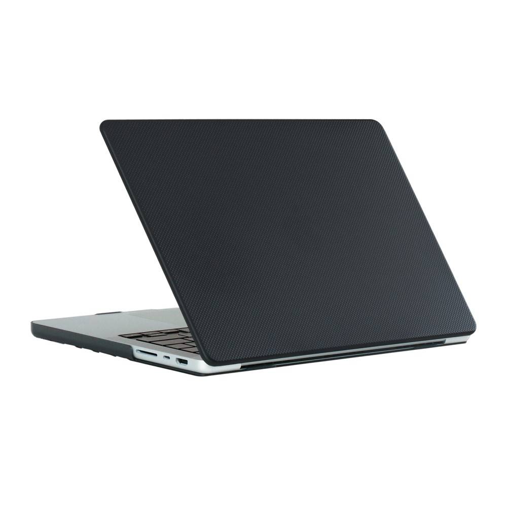 MacBook Pro 14 M5/M4/M3/M2/M1 (2026-2021) - DOT Hard cover front + Bagcover - Sort