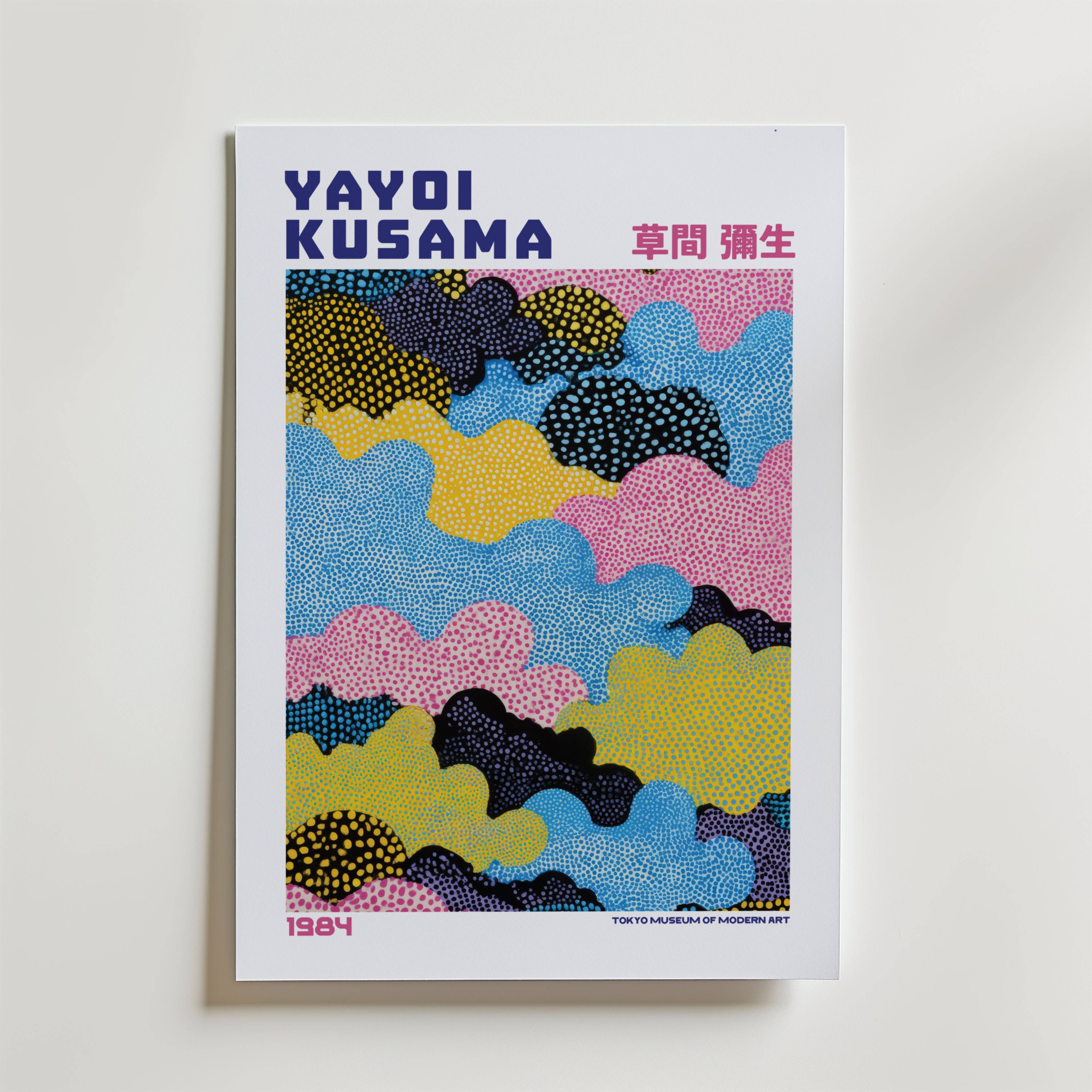 Yayoi Kusama Cotton Candy Clouds 1984 Poster - Premium Canvas 50x70 cm