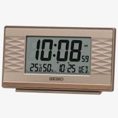 Seiko Clocks Bronze Digital Dual Rectangular Alarm Clock QHL094P