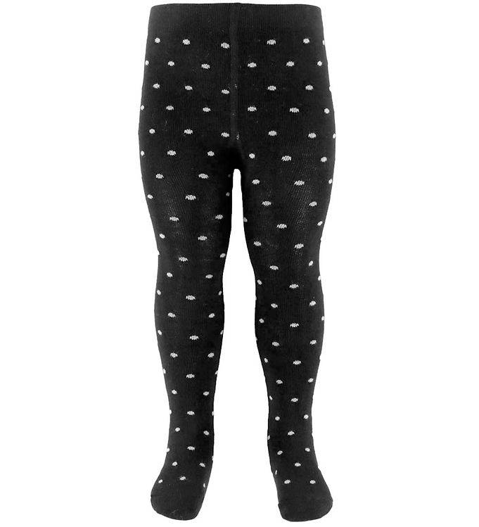 Fuzzies Strumpbyxor - Black/Light Grey m. Prickar - Fuzzies - 110/116 - Strumpbyxor