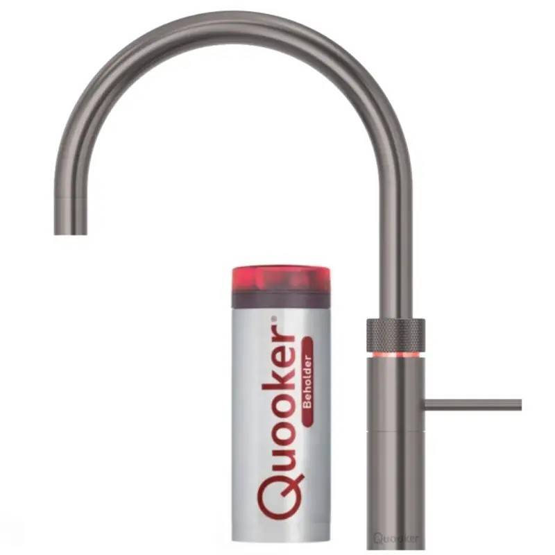 Quooker Fusion Round Gun metal, inkl. Combi+ beholder