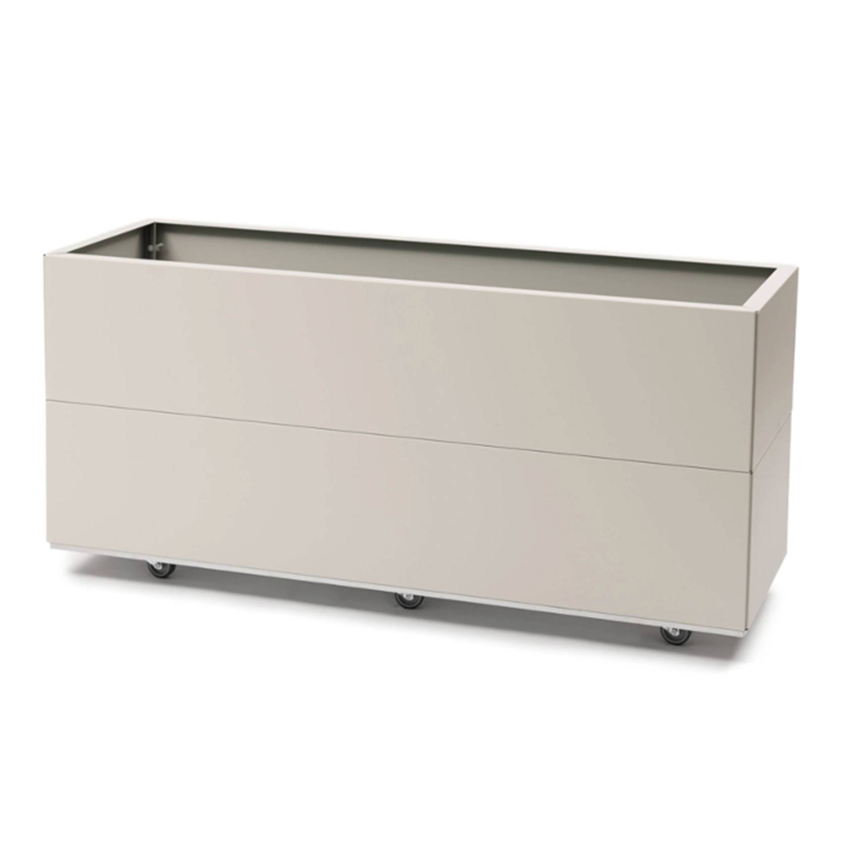 BEDD odlingslåda med ben/hjul - 120x40x50 cm, kalk - Vit/Beige